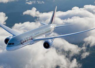 1er survol de l’Arabie saoudite par Qatar Airways depuis la crise du Golfe