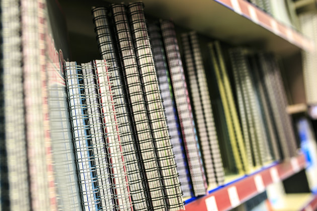 Group of Notebooks in a library