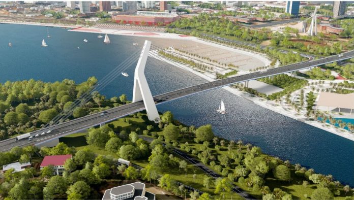 Le pont haubané d'Abidjan