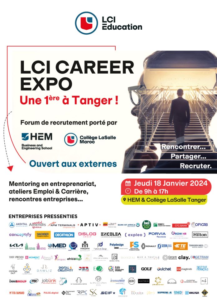HEM Affiche LCI Career Expo Tanger - Janv 2024