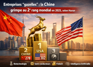 Entreprises “gazelles” : la Chine grimpe au 2ᵉ rang mondial en 2025, selon Hurun