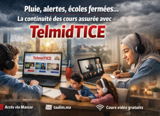 Pluie, alertes, écoles fermées… la continuité des cours déjà prête avec TelmidTICE