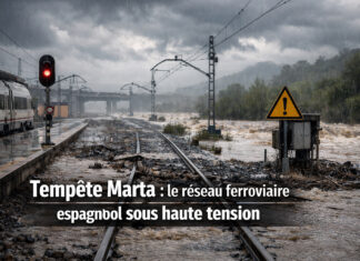 La tempête Marta met le rail espagnol sous contrainte : des axes stratégiques à l’arrêt