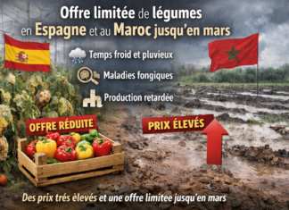 Production de légumes: Offre faible en Espagne et au Maroc en février et mars