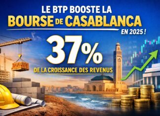 Bourse de Casablanca : le BTP génère 37 % de la croissance des revenus en 2025