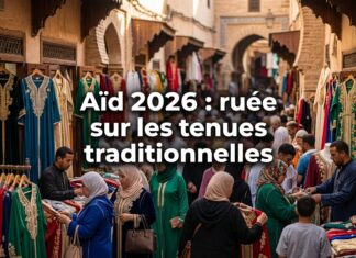 Aïd al-Fitr au Maroc : forte affluence dans les marchés tenues traditionnelles