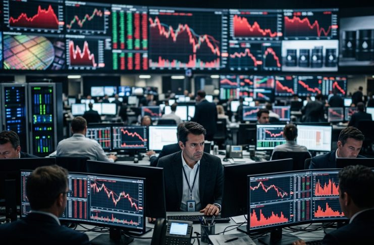 Marchés mondiaux : les puces décrochent, le pétrole retombe