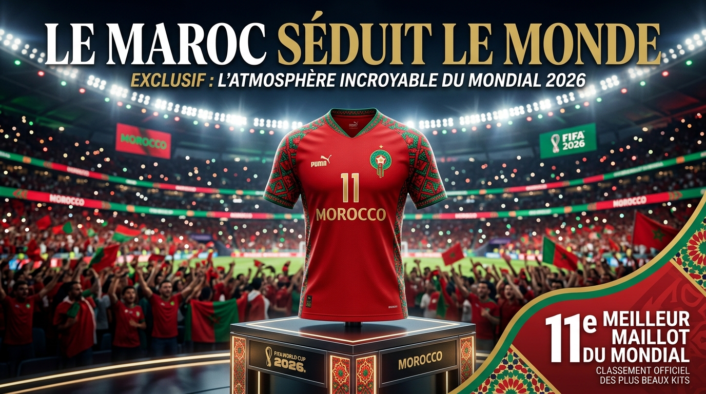 Coupe du monde 2026 : le maillot du Maroc classé p