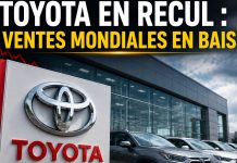 Toyota enregistre un quatrième mois consécutif de baisse de ses ventes mondiales