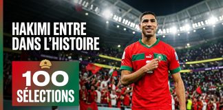 Achraf Hakimi fête sa 100ᵉ sélection avec les Lions de l’Atlas