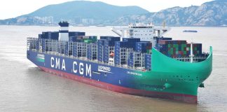 Le CMA CGM NOTRE DAME fait escale au Tanger Med