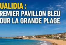 Oualidia : la Grande Plage décroche son premier Pavillon Bleu